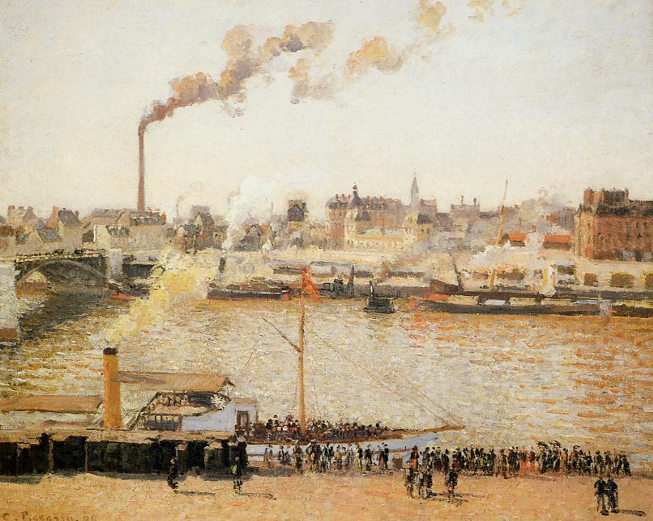 Rouen, Saint Sever Morning - Camille Pissarro Paintings